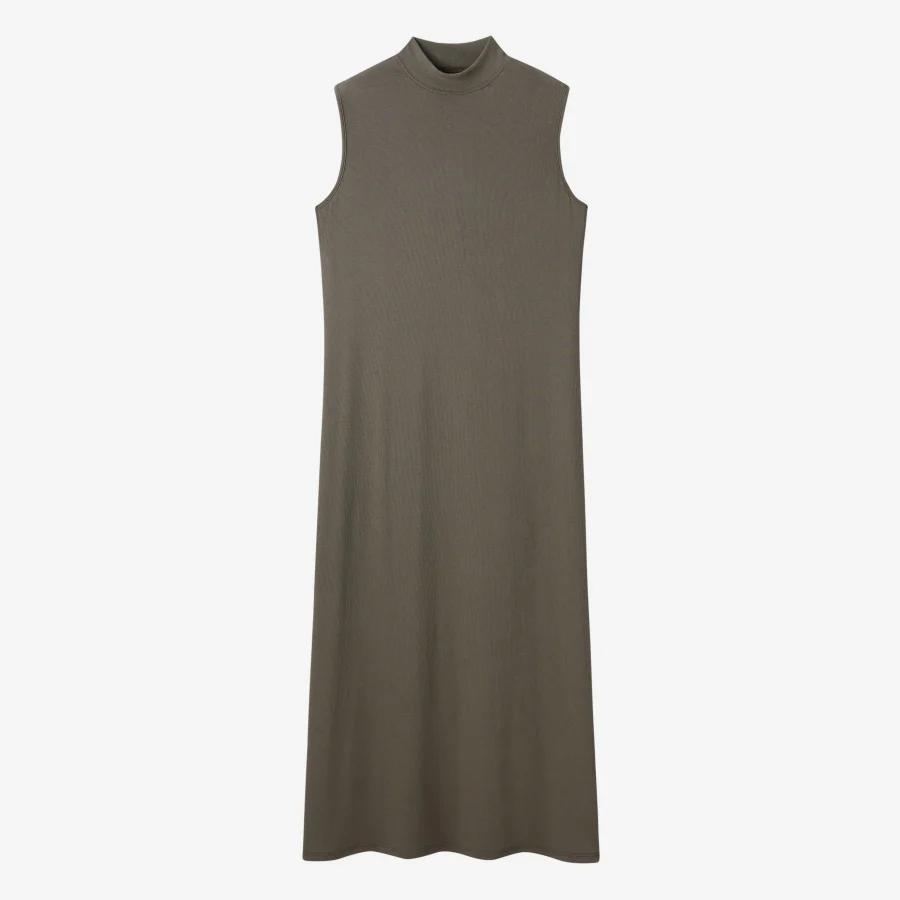 Cableknit Cardigan with Ribbed Maxi Olive - Image 12