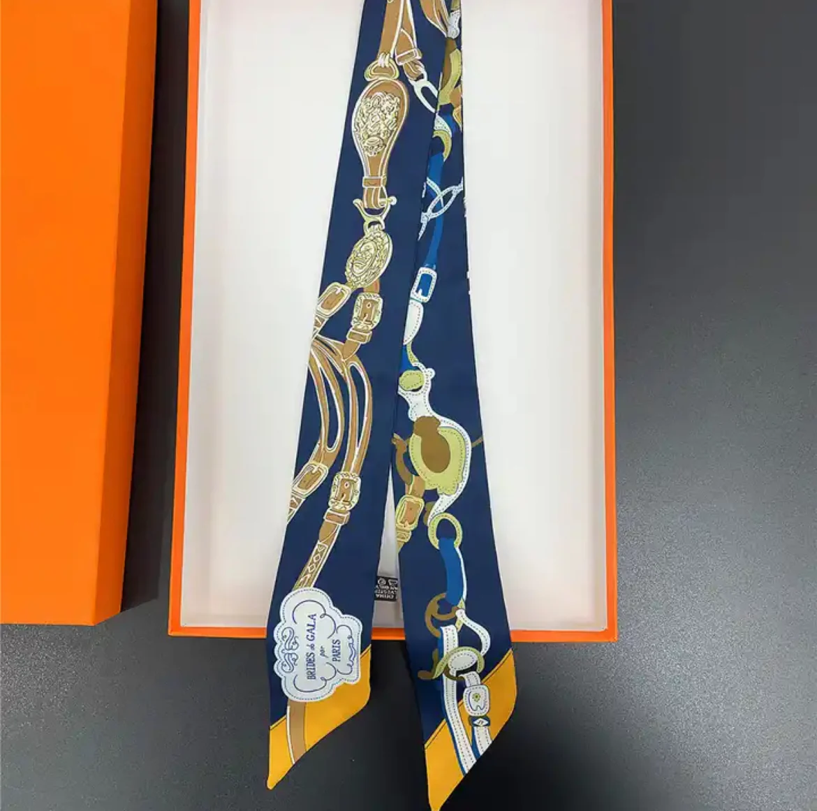 Chain Print Silk Scarf - Image 2