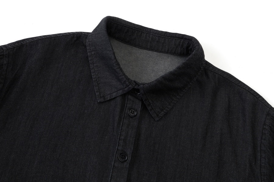 Dark Blue Denim Jumper Shirt Set - Image 12