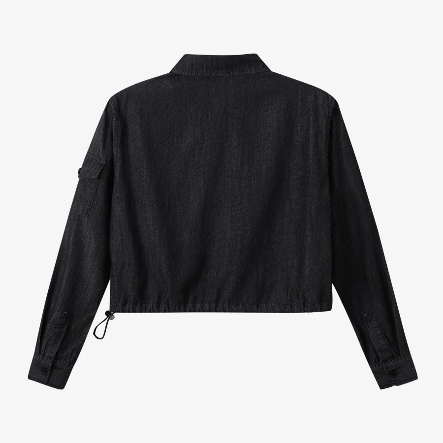 Dark Blue Denim Jumper Shirt Set - Image 9