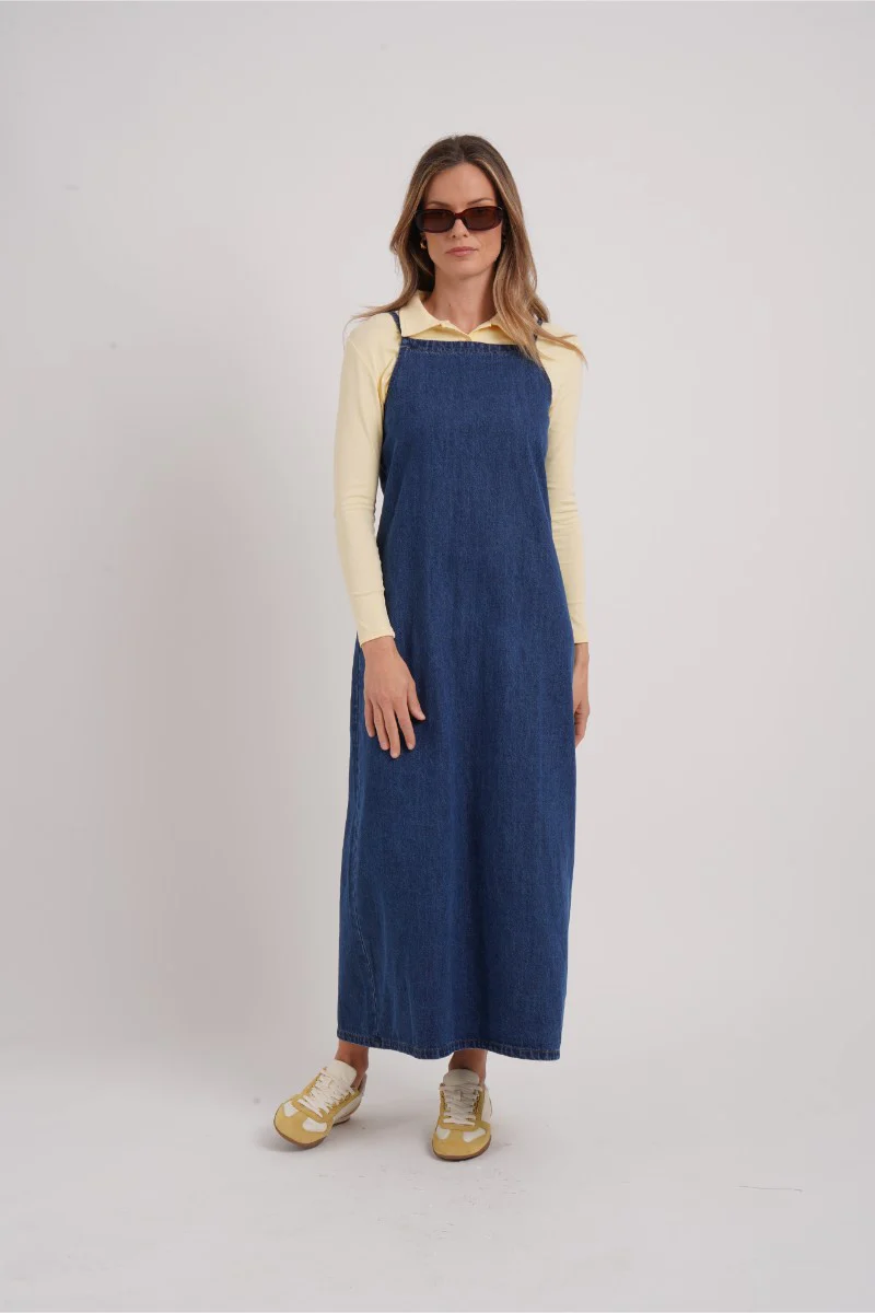 Denim Jumper Dress - Image 4