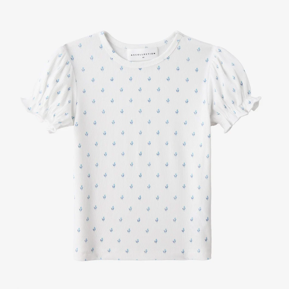 Girls Rib Tee - Blue Denim Collection - Image 2