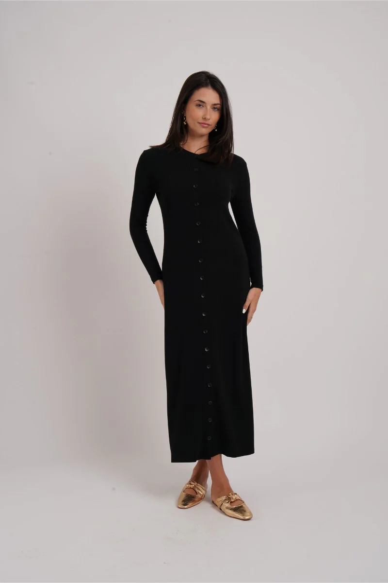 Ribbed Button Maxi Sand - Image 5