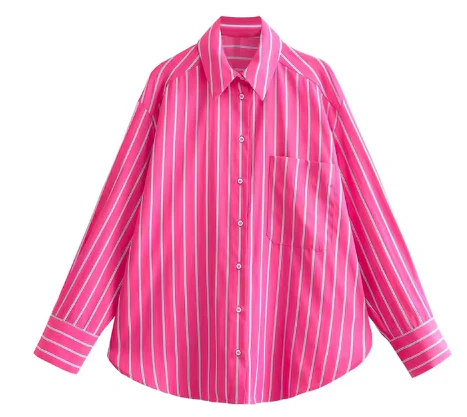 Pinstriped Pink Shirt