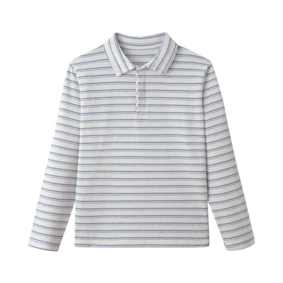 Polo Tee - Pinstripe Denim Collection