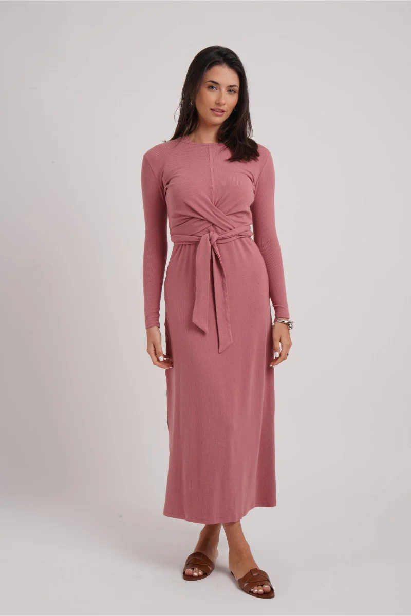 Ribbed Wrap Set Rose