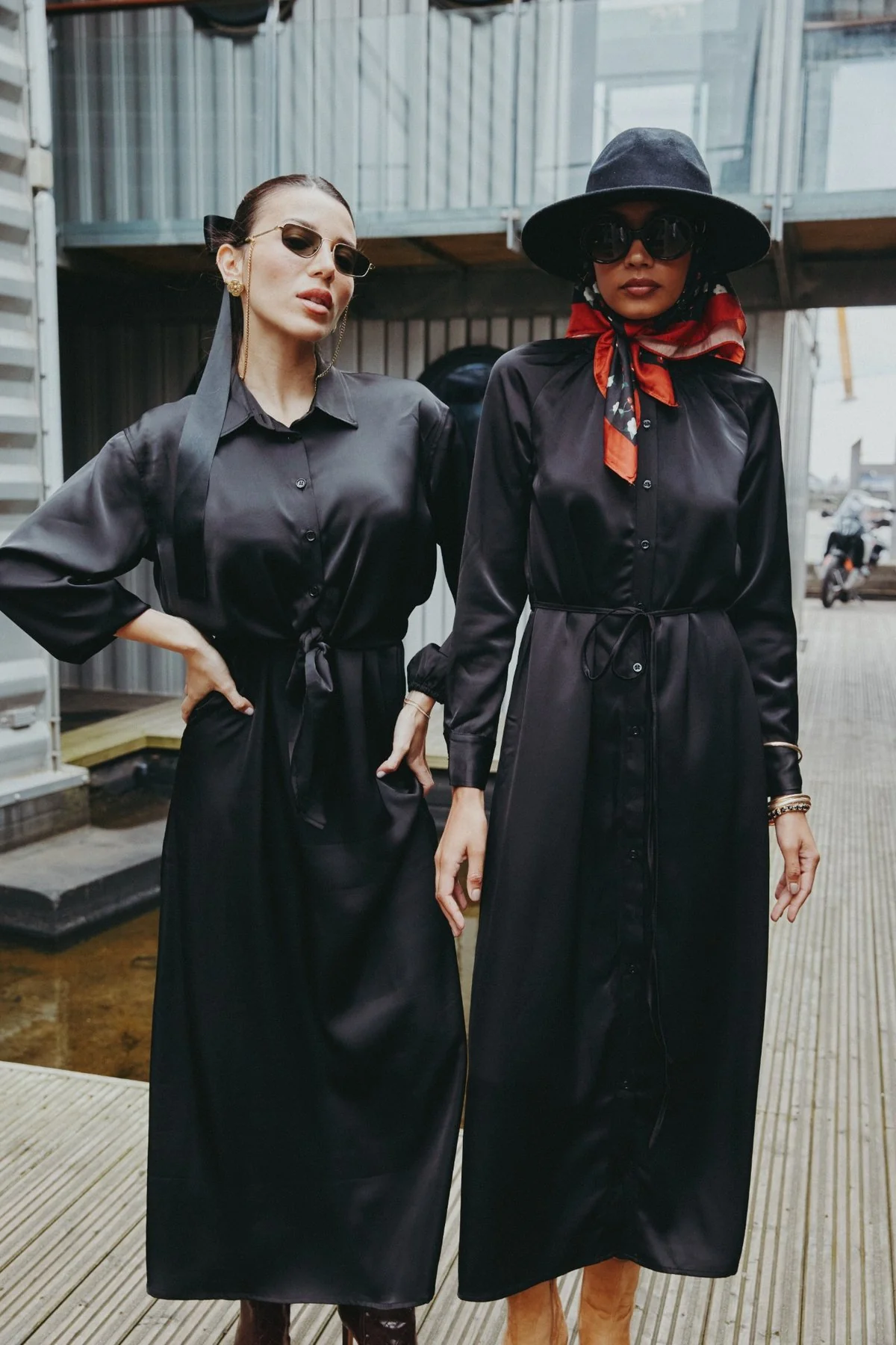 Black Satin Dress