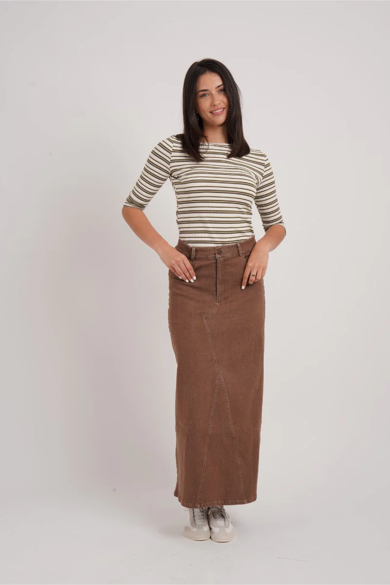 Stretch Denim Skirt