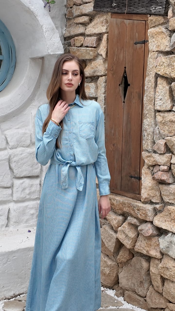 The Pinstripe Set LIGHT BLUE - Image 3