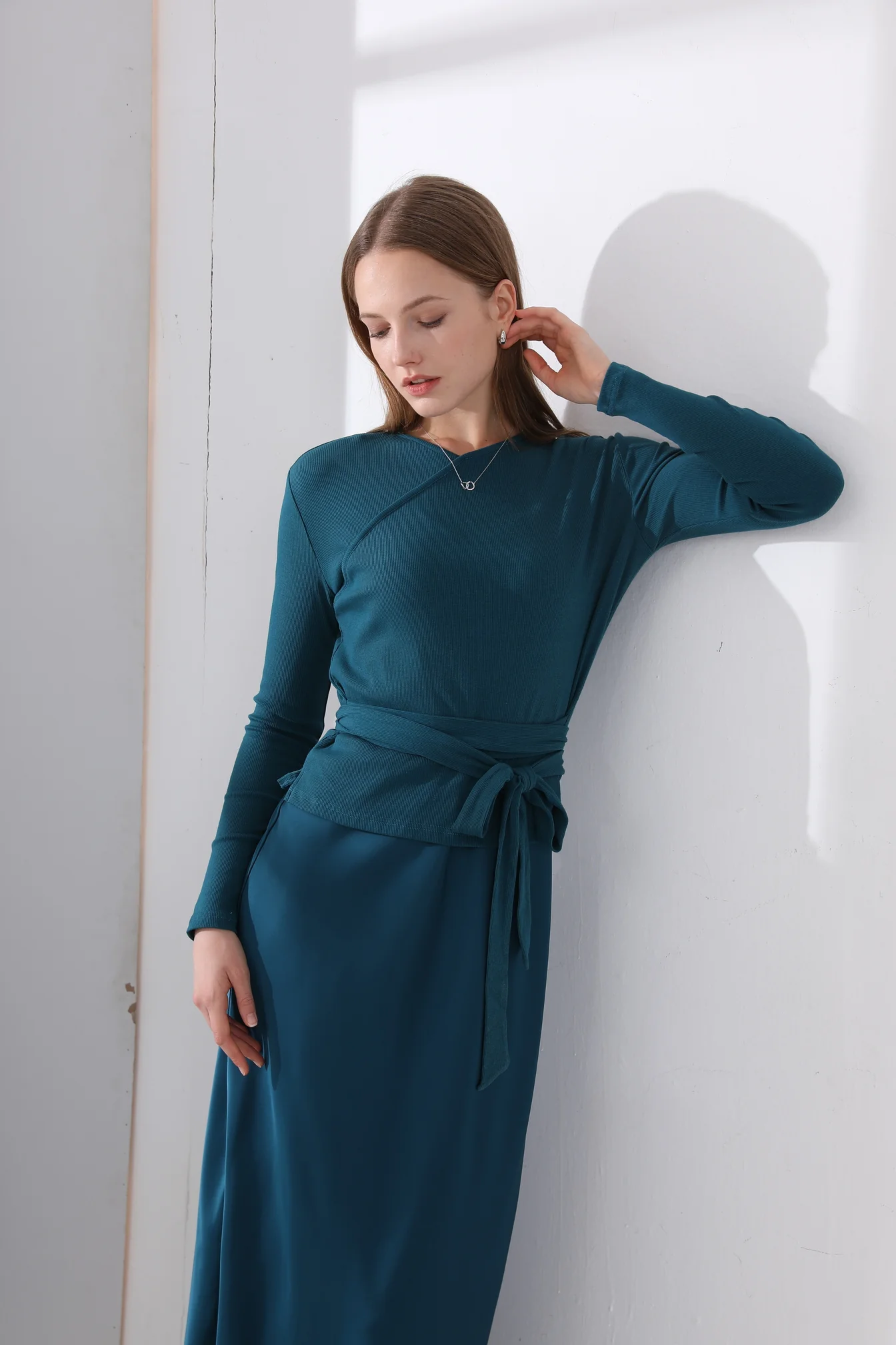 Wrap Top & Satin Dress - Image 3
