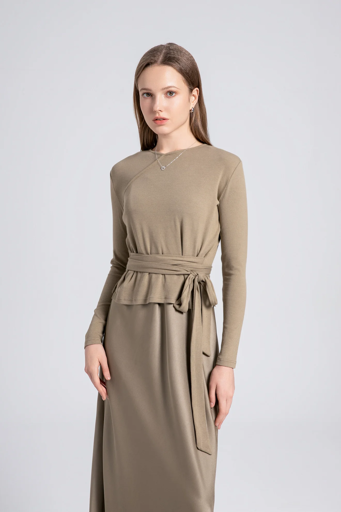 Wrap Top & Satin Dress - Image 7