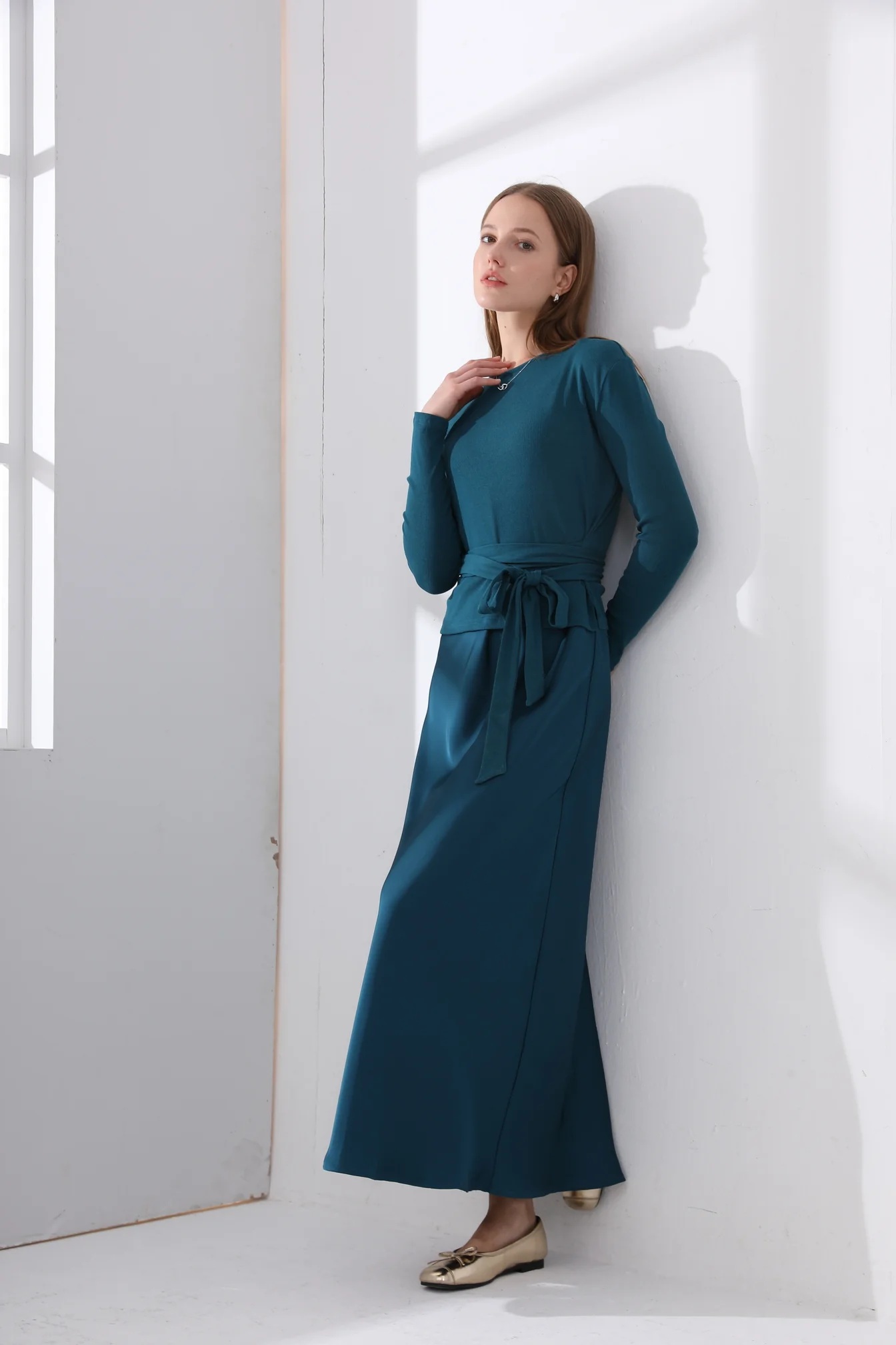 Wrap Top & Satin Dress - Image 2